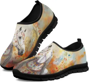 Mens Slip On Tennis Shoes Funny Print Comfortable Work Shoes for Men