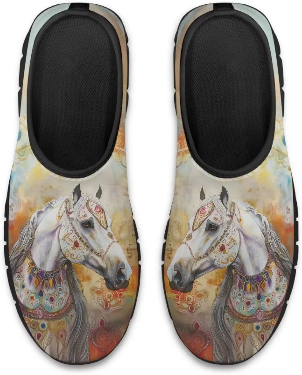 Mens Slip On Tennis Shoes Funny Print Comfortable Work Shoes for Men