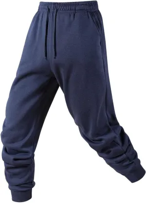 Men's Solid Color Casual Cotton Drawstring Patchwork Outdoor Sports Trousers