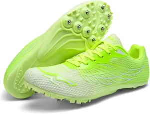 Men's Spikes Track Field Shoes Sprinting Sneakers for Kids Boys Youth Outdoor Sprint Racing Running Jumping Traning