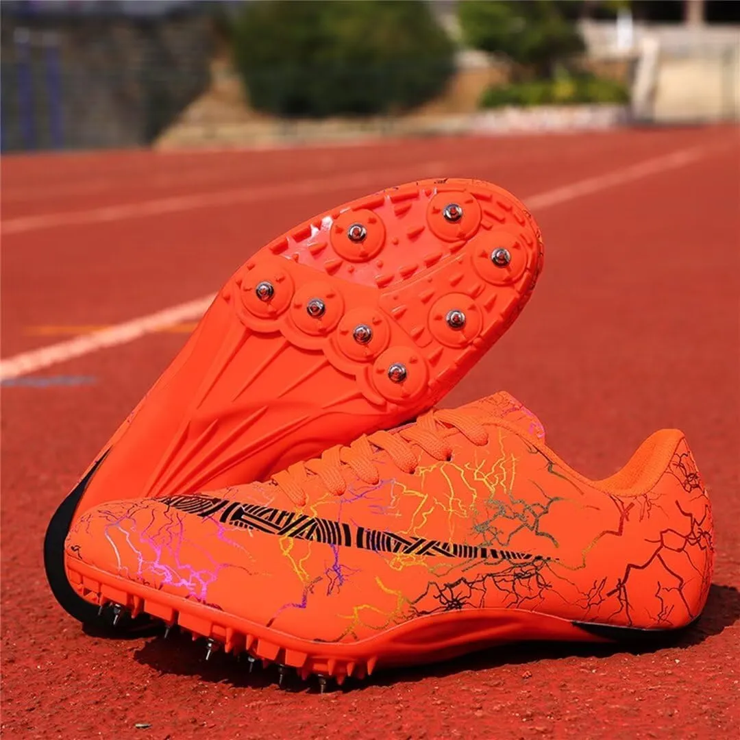 Mens Spikes Track Shoes Women Track and Field Shoes Boys Girls Jumping Sneakers Professional Running Nail Shoes