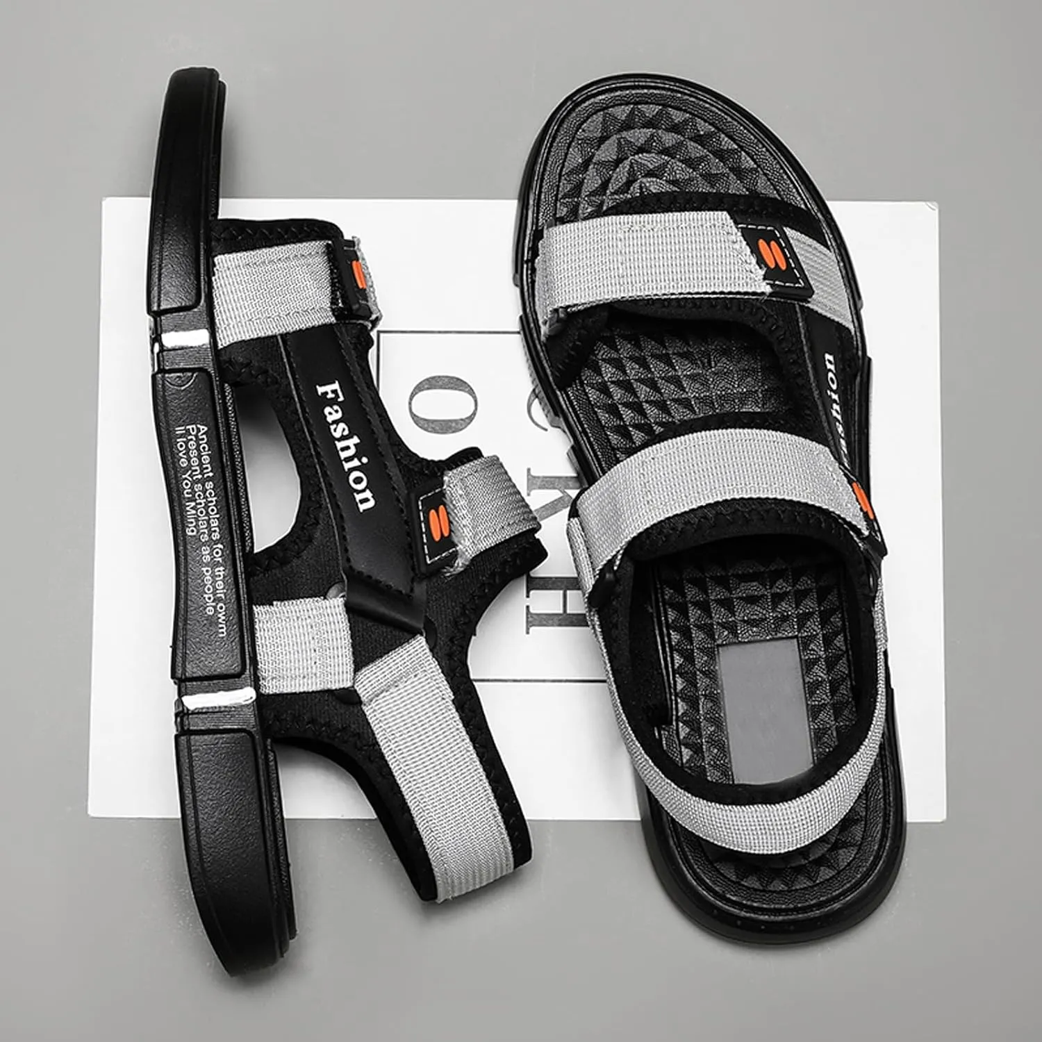 Men's Sport Sandals with Adjustable Double Straps - Lightweight Water Shoes for Outdoor Hiking, Beach Walking & Summer Casual Activities | Non-Slip Breathable Open Toe Design