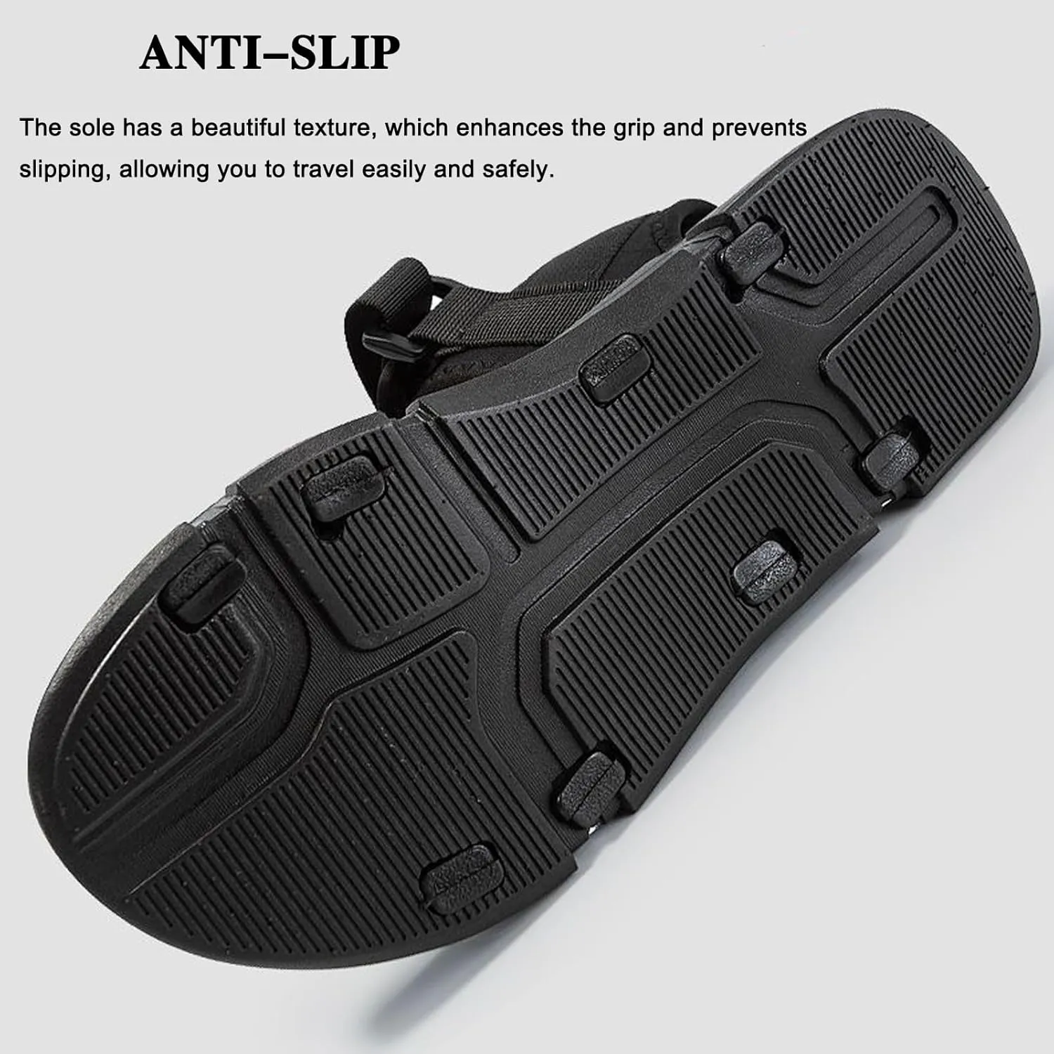 Men's Sport Sandals with Adjustable Double Straps - Lightweight Water Shoes for Outdoor Hiking, Beach Walking & Summer Casual Activities | Non-Slip Breathable Open Toe Design