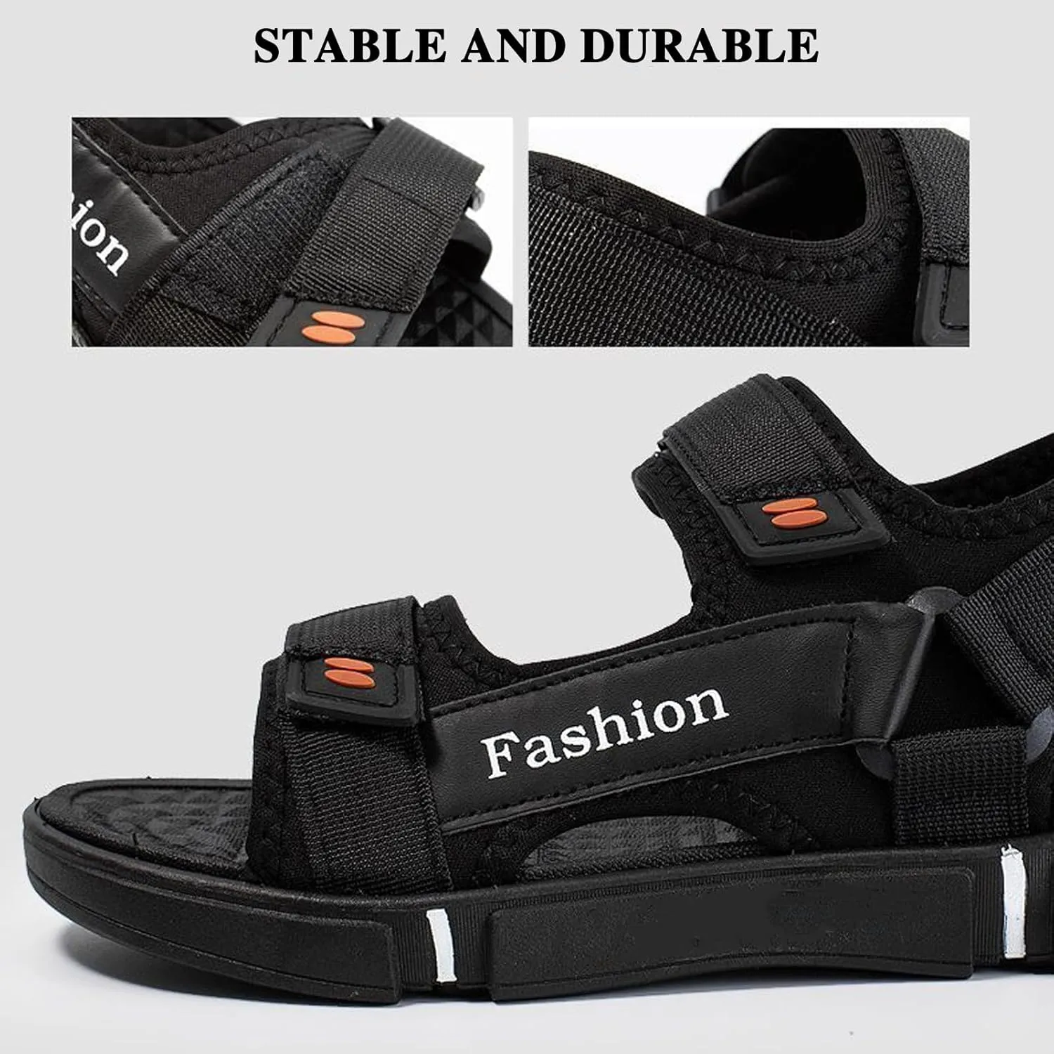 Men's Sport Sandals with Adjustable Double Straps - Lightweight Water Shoes for Outdoor Hiking, Beach Walking & Summer Casual Activities | Non-Slip Breathable Open Toe Design