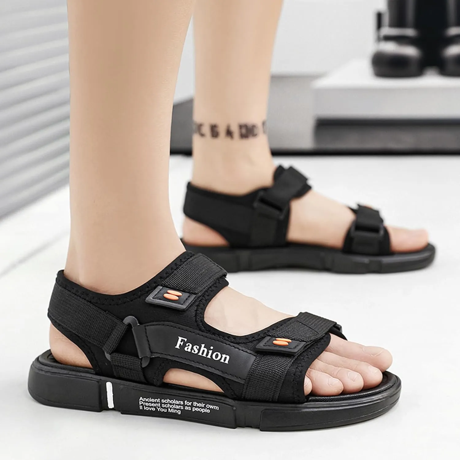 Men's Sport Sandals with Adjustable Double Straps - Lightweight Water Shoes for Outdoor Hiking, Beach Walking & Summer Casual Activities | Non-Slip Breathable Open Toe Design