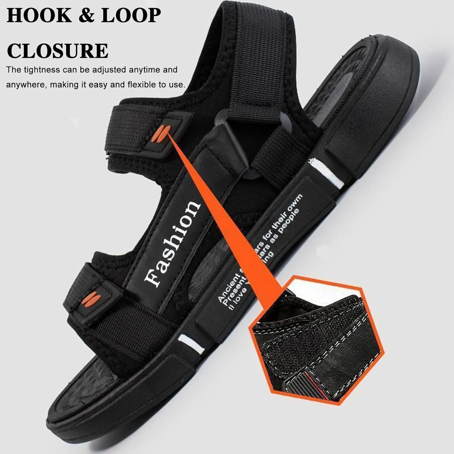 Men's Sport Sandals with Adjustable Double Straps - Lightweight Water Shoes for Outdoor Hiking, Beach Walking & Summer Casual Activities | Non-Slip Breathable Open Toe Design