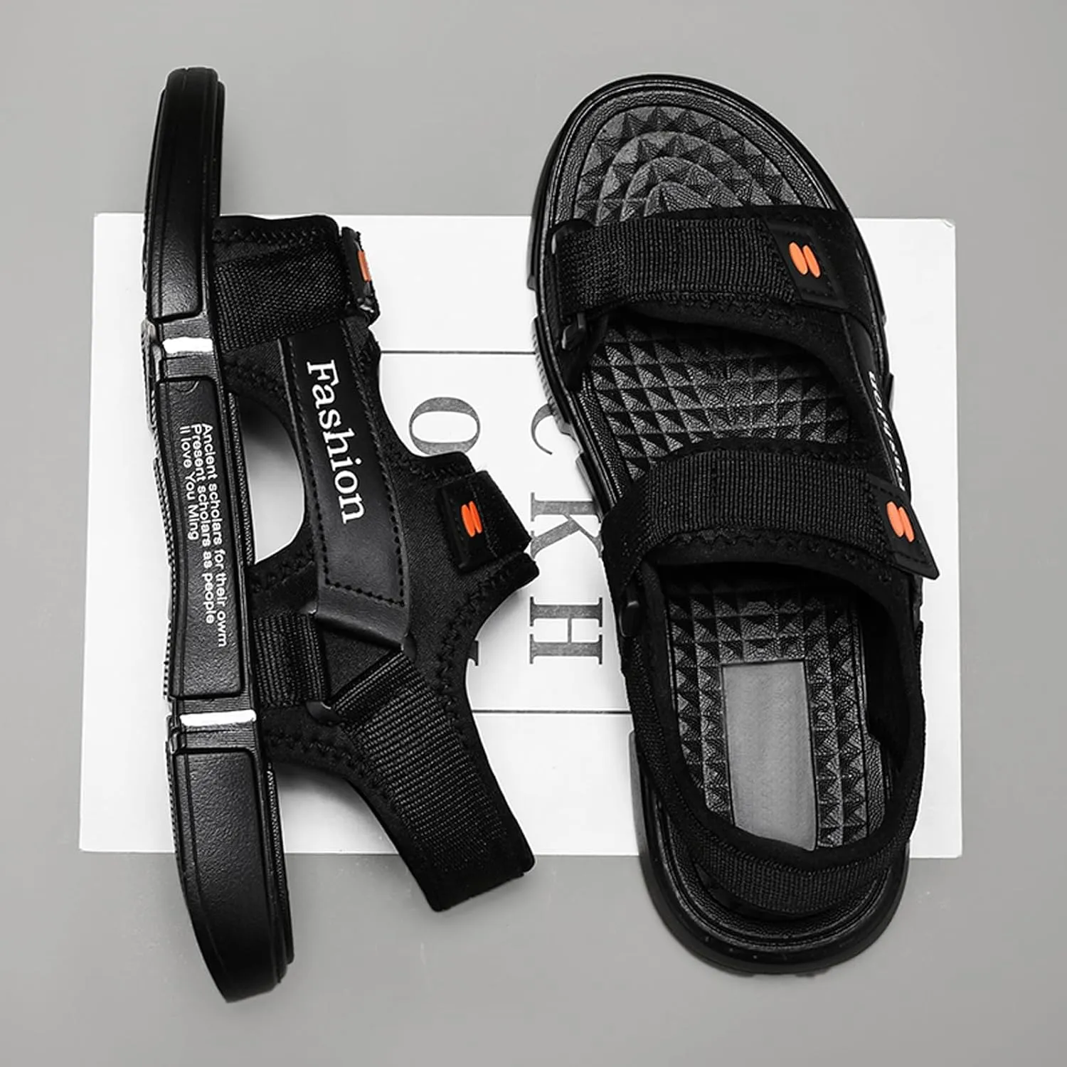 Men's Sport Sandals with Adjustable Double Straps - Lightweight Water Shoes for Outdoor Hiking, Beach Walking & Summer Casual Activities | Non-Slip Breathable Open Toe Design
