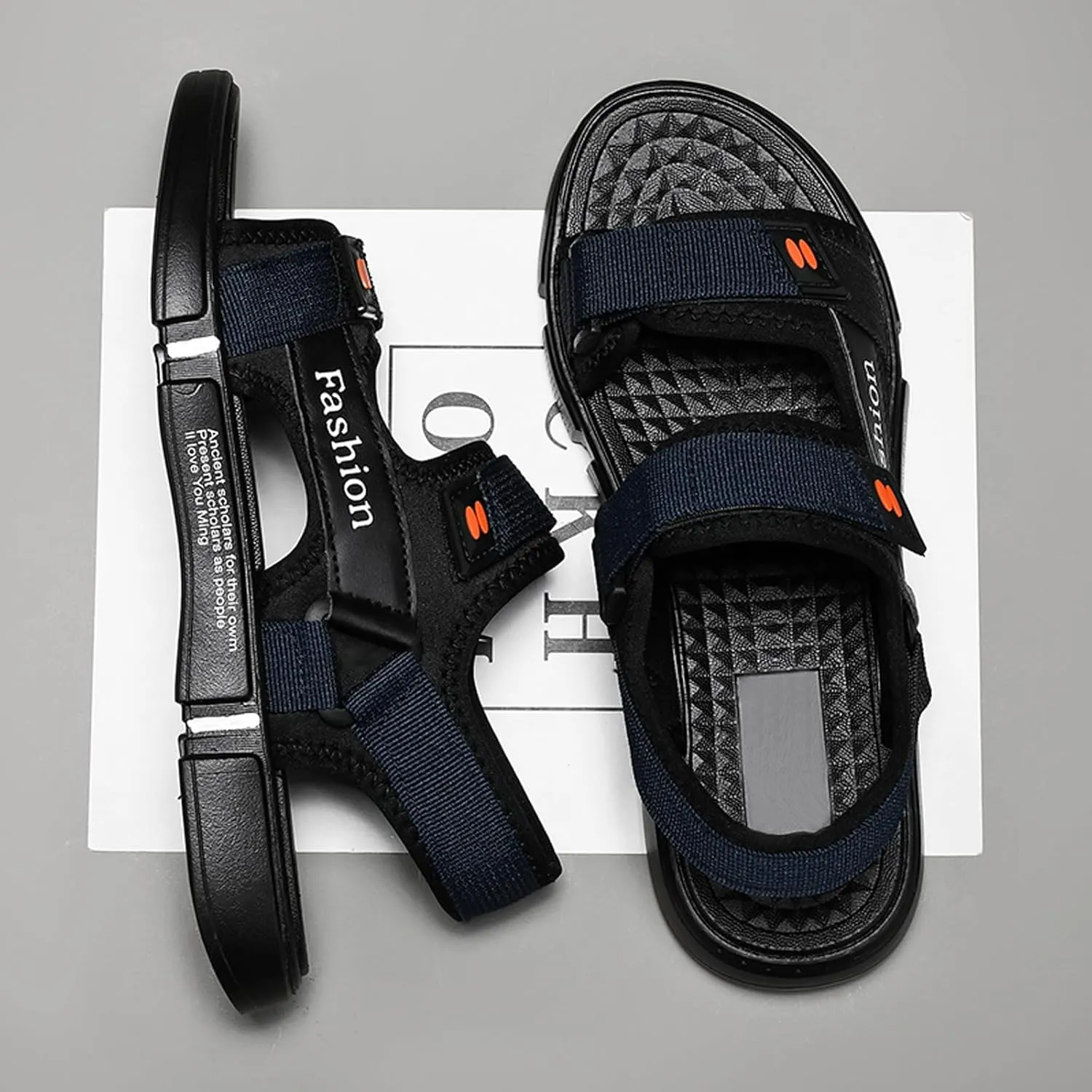 Men's Sport Sandals with Adjustable Double Straps - Lightweight Water Shoes for Outdoor Hiking, Beach Walking & Summer Casual Activities | Non-Slip Breathable Open Toe Design