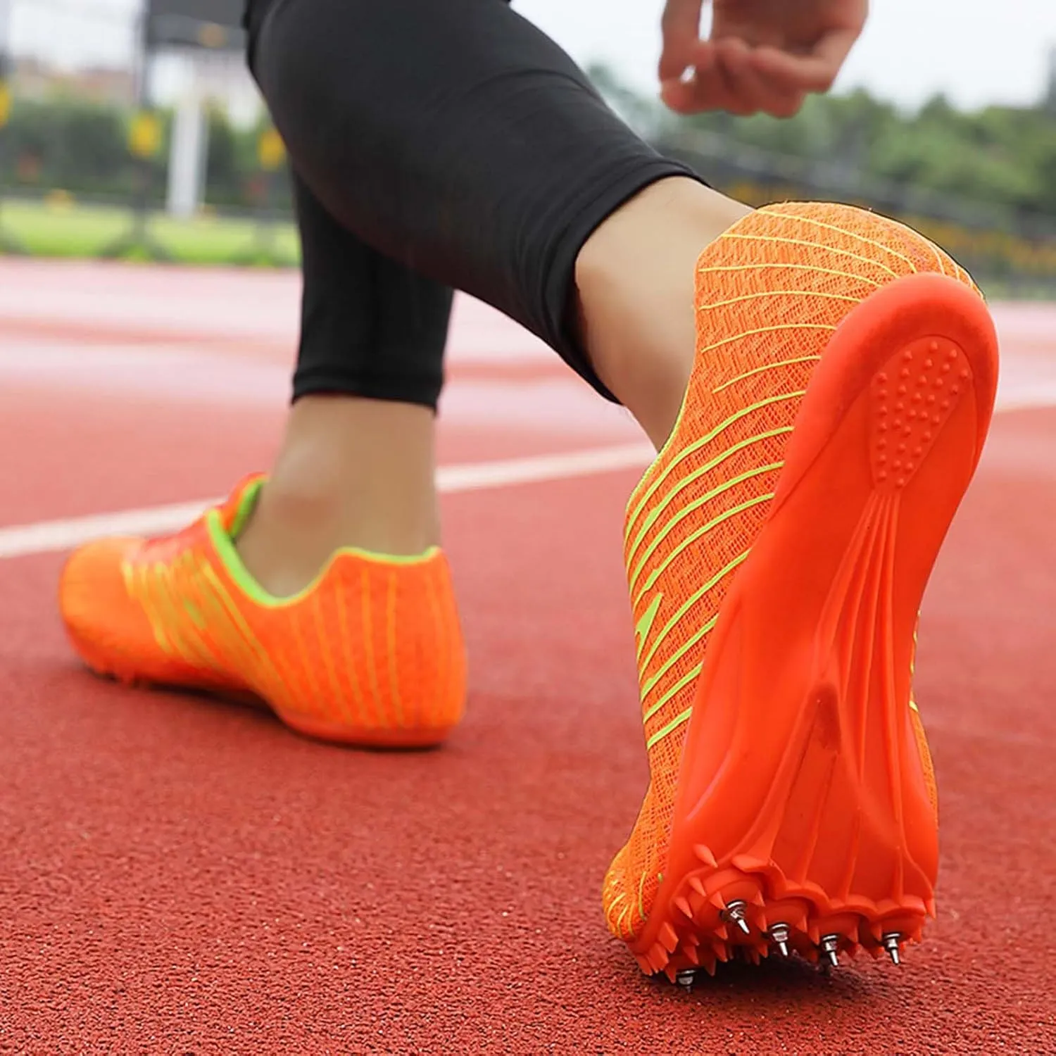 Men's Track and Field Shoes Spikes Athletics Shoes Racing Running Sneakers for Boys Sprint Sport Jumping Training