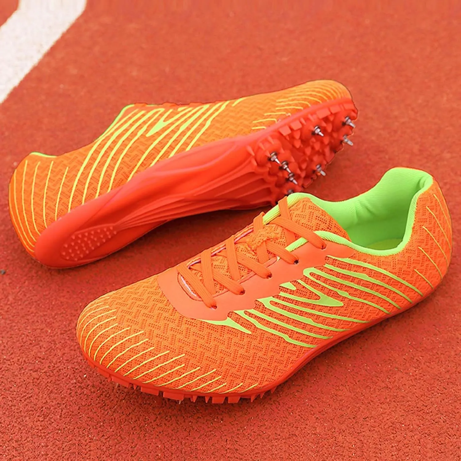 Men's Track and Field Shoes Spikes Athletics Shoes Racing Running Sneakers for Boys Sprint Sport Jumping Training