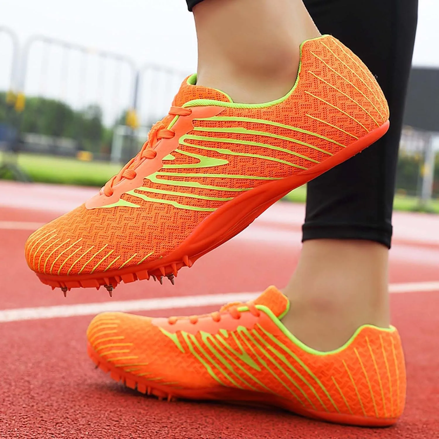 Men's Track and Field Shoes Spikes Athletics Shoes Racing Running Sneakers for Boys Sprint Sport Jumping Training