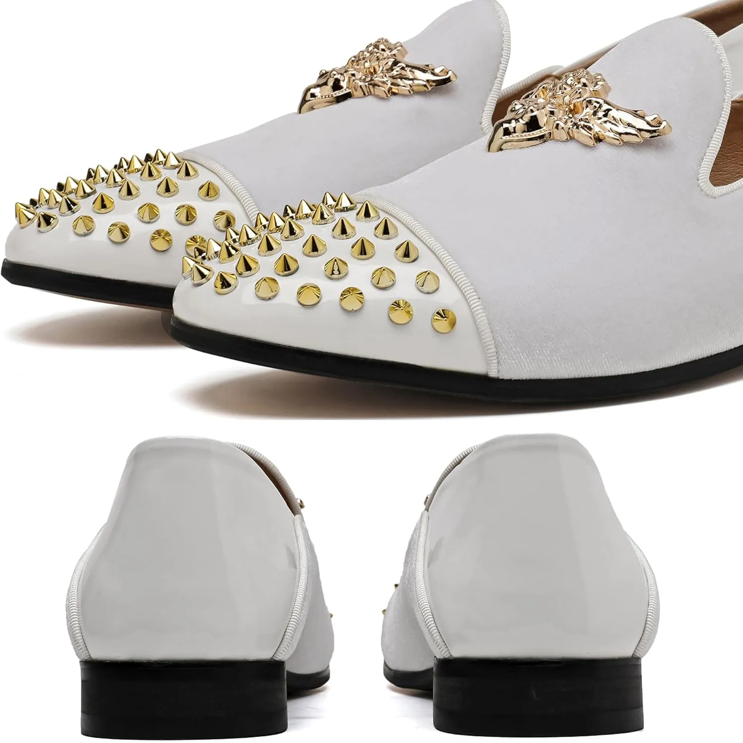 Men's Velvet Loafers Mens Shiny Slip-on Slippers, Classic Formal Wear Fashion Dress Loafer, Penny Party Wedding Dress Shoes for Men