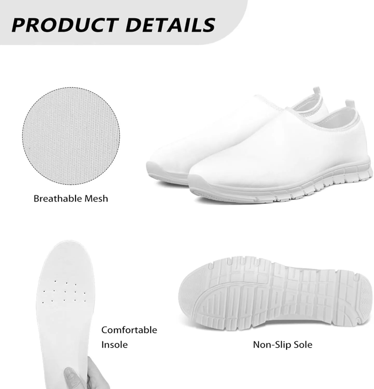 Mens Walking Sneakers Funny Print Tennis Shoes for Men Slip On Shoes