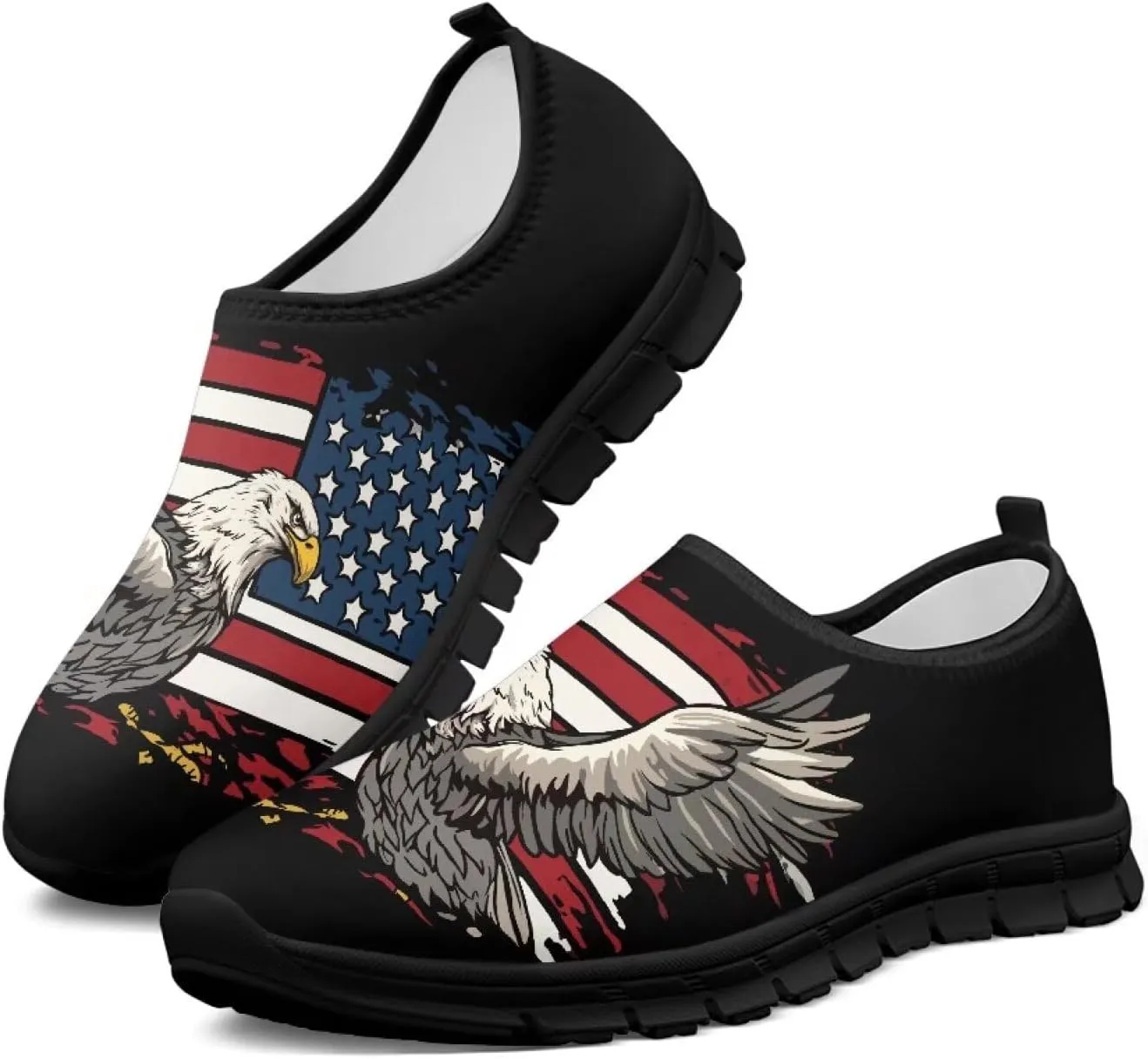 Mens Walking Sneakers Funny Print Tennis Shoes for Men Slip On Shoes