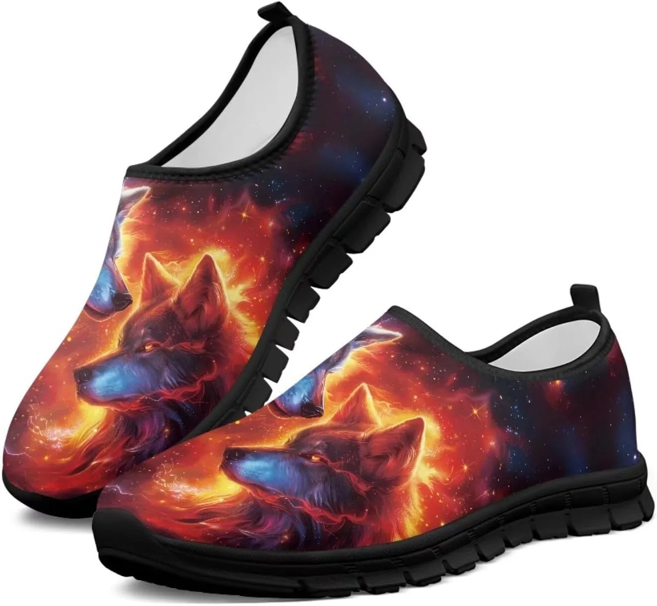 Mens Walking Sneakers Funny Print Tennis Shoes for Men Slip On Shoes