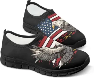 Mens Walking Sneakers Funny Print Tennis Shoes for Men Slip On Shoes