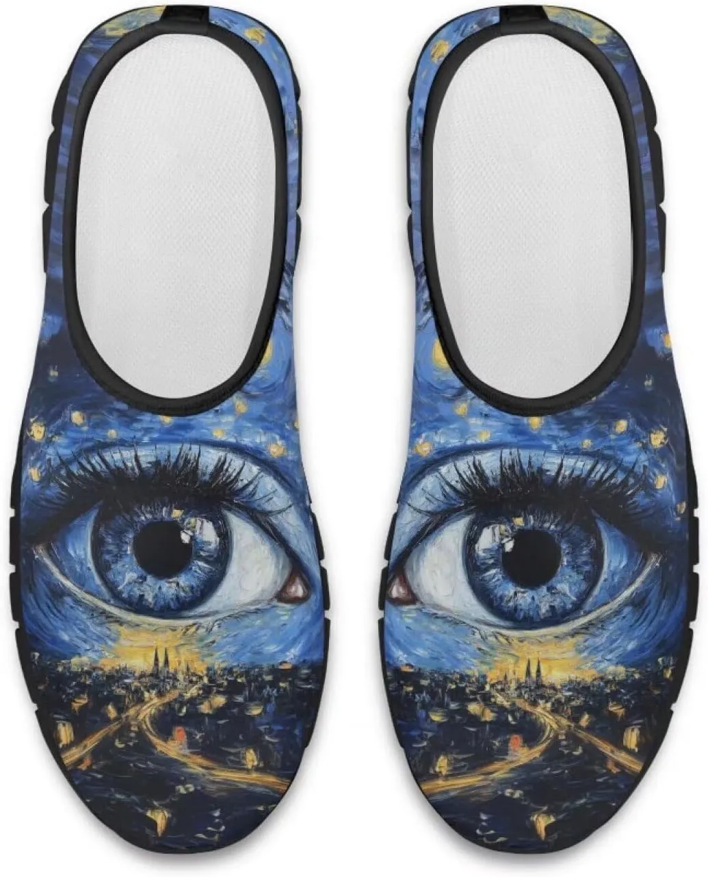 Mens Walking Sneakers Funny Print Tennis Shoes for Men Slip On Shoes