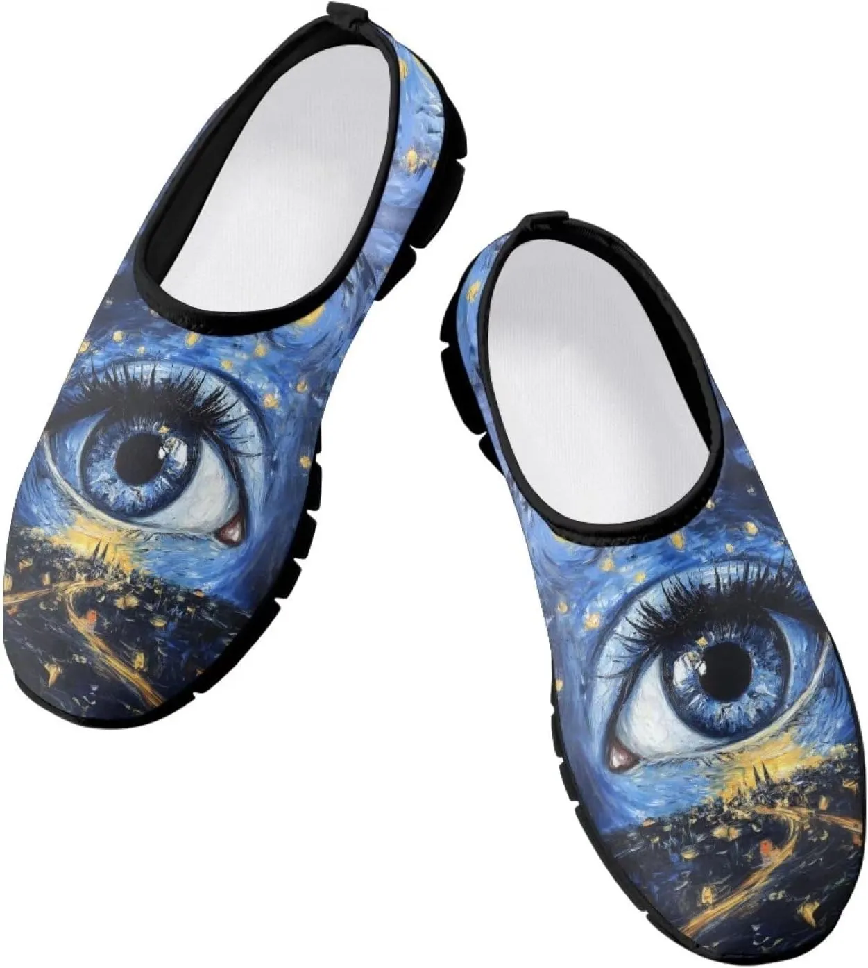 Mens Walking Sneakers Funny Print Tennis Shoes for Men Slip On Shoes