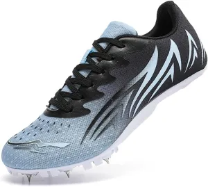 Mens Womens Sprint Spikes Sneakers, Lightweight Non Slip Racing Jumping Trainers Breathable Track & Field Athletic Shoes