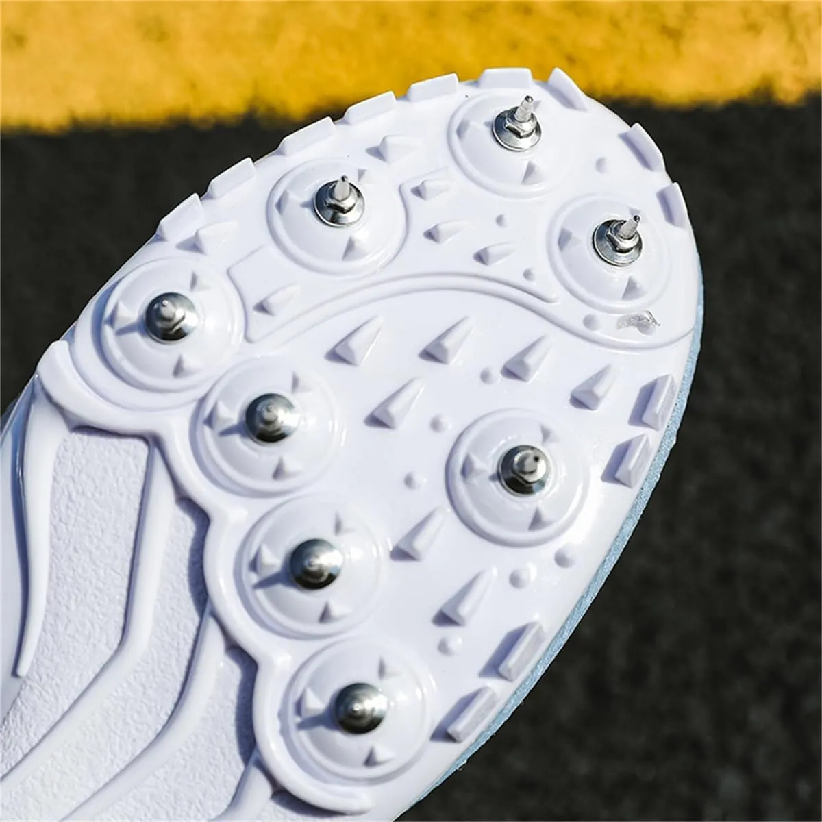 Mens Womens Sprint Spikes Sneakers, Lightweight Non Slip Racing Jumping Trainers Breathable Track & Field Athletic Shoes