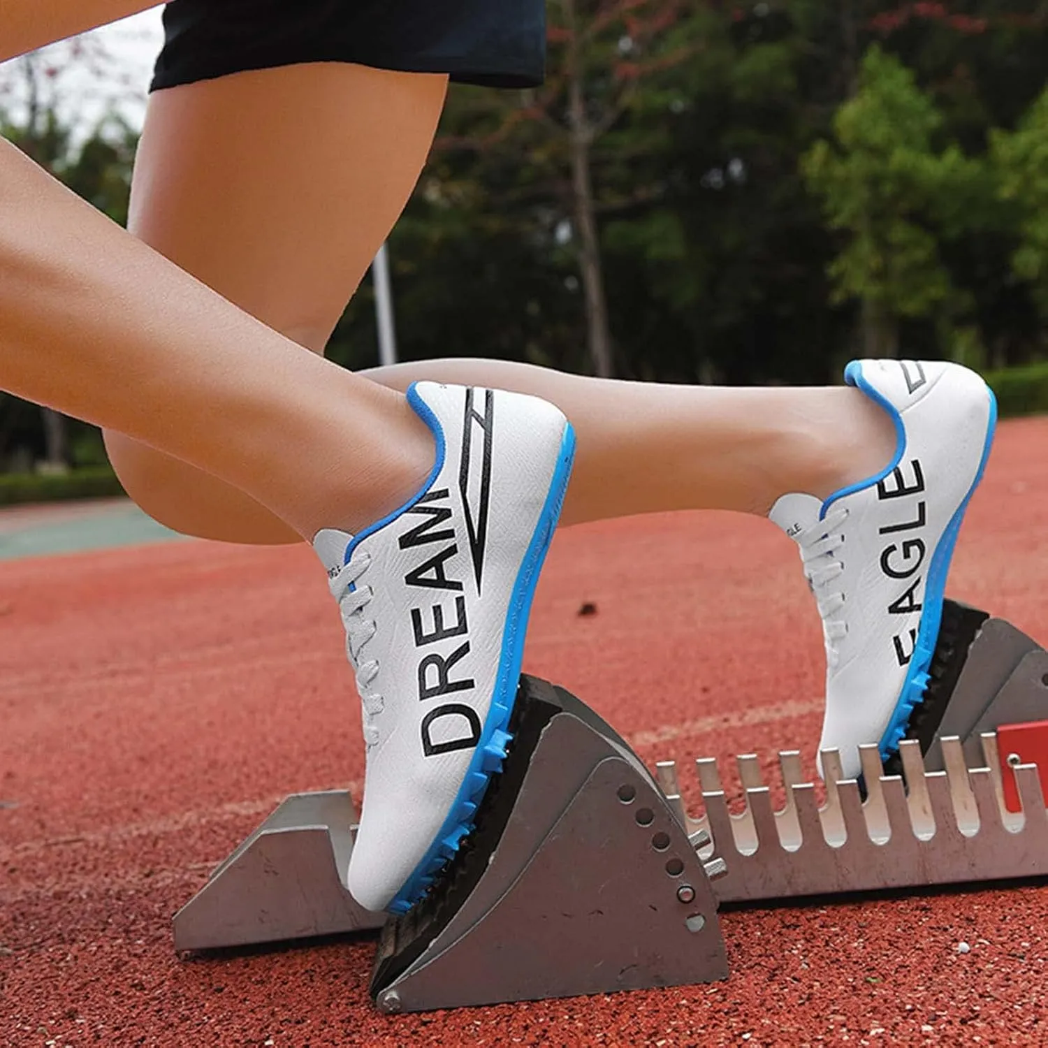 Mens Womens Track and Field Shoes Spikes Racing Sneakers Lightweight Jumping Sneakers Professional Sprint Running Shoes for Boys Girls