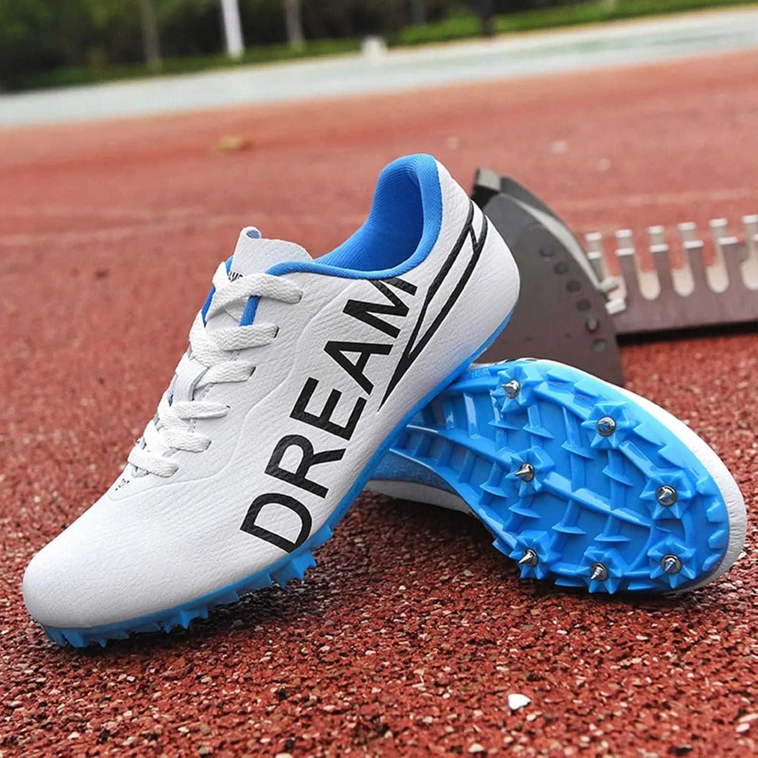 Mens Womens Track and Field Shoes Spikes Racing Sneakers Lightweight Jumping Sneakers Professional Sprint Running Shoes for Boys Girls