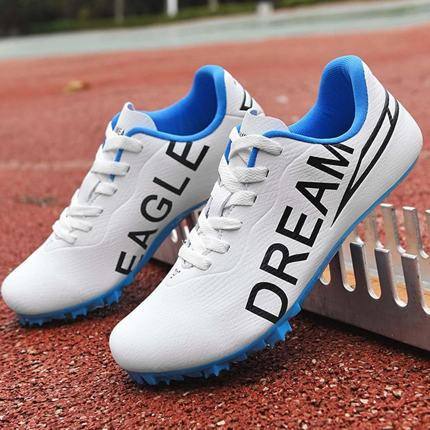 Mens Womens Track and Field Shoes Spikes Racing Sneakers Lightweight Jumping Sneakers Professional Sprint Running Shoes for Boys Girls
