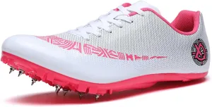 Mens Womens Track and Field Shoes Sprint Sport Sneakers Mesh Breathable Professional Running Nail Spikes Shoes for Boys Girls