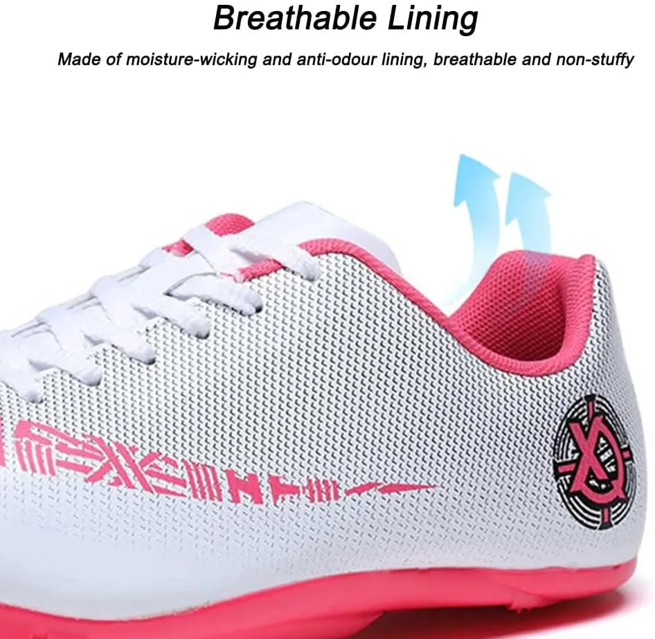 Mens Womens Track and Field Shoes Sprint Sport Sneakers Mesh Breathable Professional Running Nail Spikes Shoes for Boys Girls