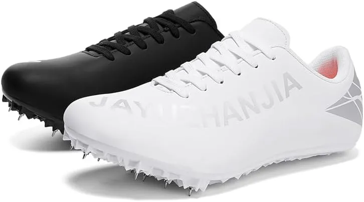 Mens Womens Track and Field Shoes Sprint Sport Sneakers Mesh Breathable Professional Running Nail Spikes Shoes for Boys Girls