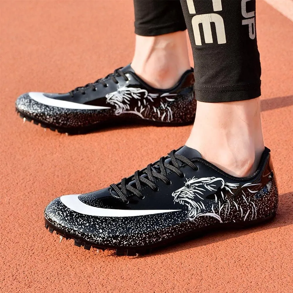 Mens Womens Track and Field Shoes Sprint Sport Sneakers Mesh Breathable Professional Running Nail Spikes Shoes for Boys Girls