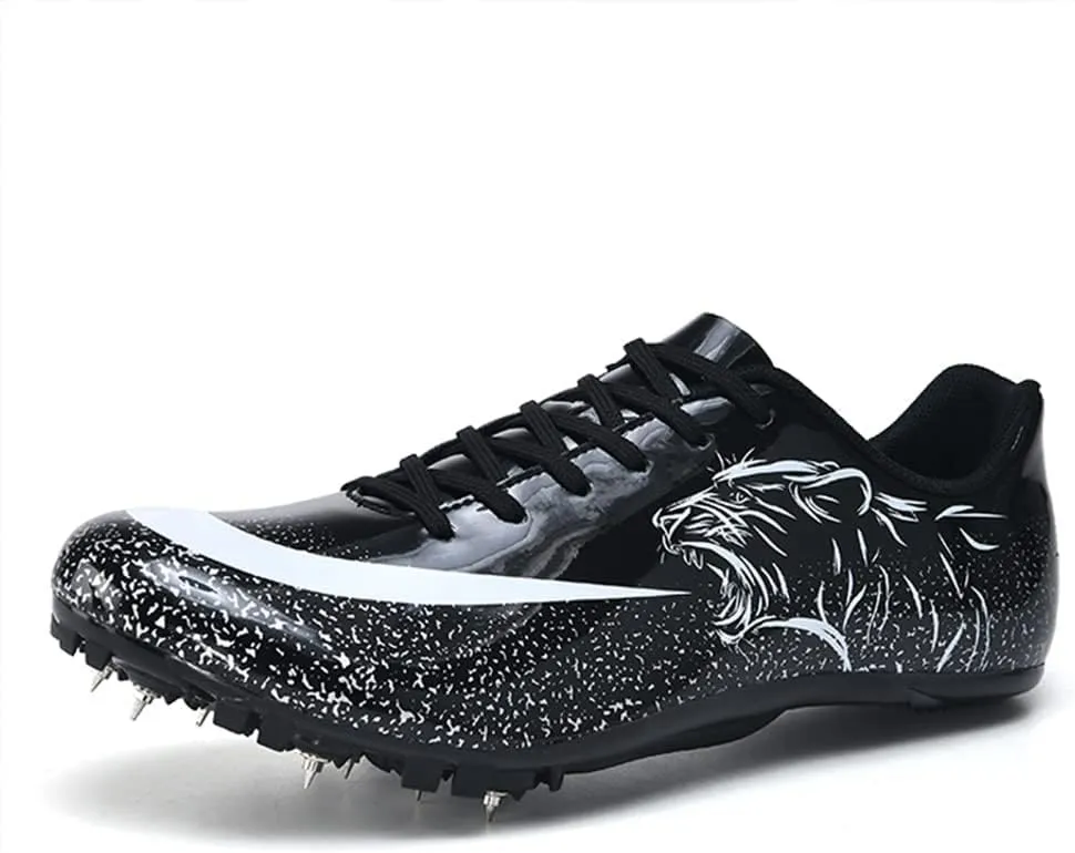 Mens Womens Track and Field Shoes Sprint Sport Sneakers Mesh Breathable Professional Running Nail Spikes Shoes for Boys Girls