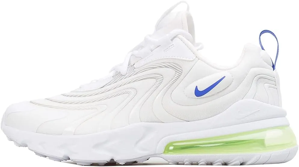 Nike Air Max 270 React ENG GS Running Trainers CZ4215 Sneakers Shoes (UK 4 US 4.5Y EU 36.5, White Sapphire Laser Orange 100)