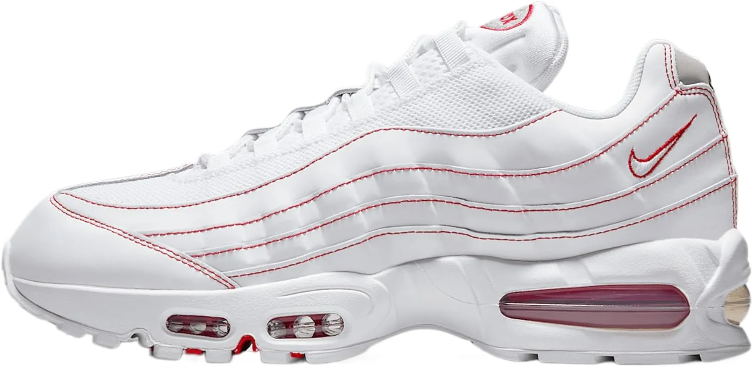 Nike Air Max 95 OG Men's Shoes (IB7936-100, White/University Red/White)