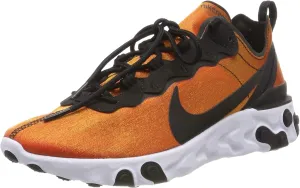 Nike React Element 55 PRM SU19 Mens Running Trainers BQ9241 Sneakers Shoes (UK 6 US 6.5 EU 39, Black Tour Yellow White 001)