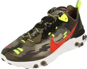 Nike React Element 87 Mens Running Trainers CJ4988 Sneakers Shoes (UK 6 US 6.5 EU 39, Medium Olive Bright Crimson 200)