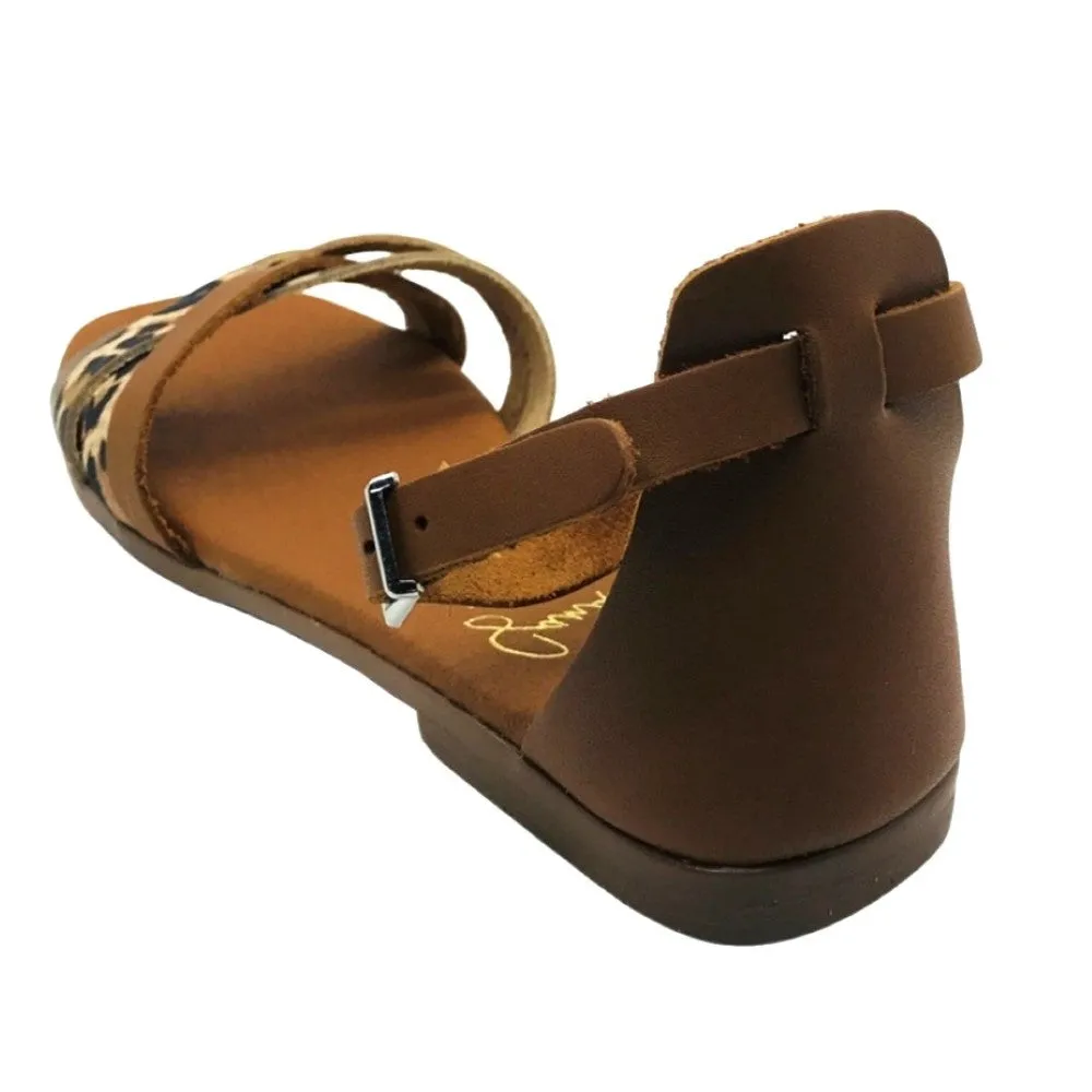 Oh My Sandals Flat Sandal 5554 Leopard Multi