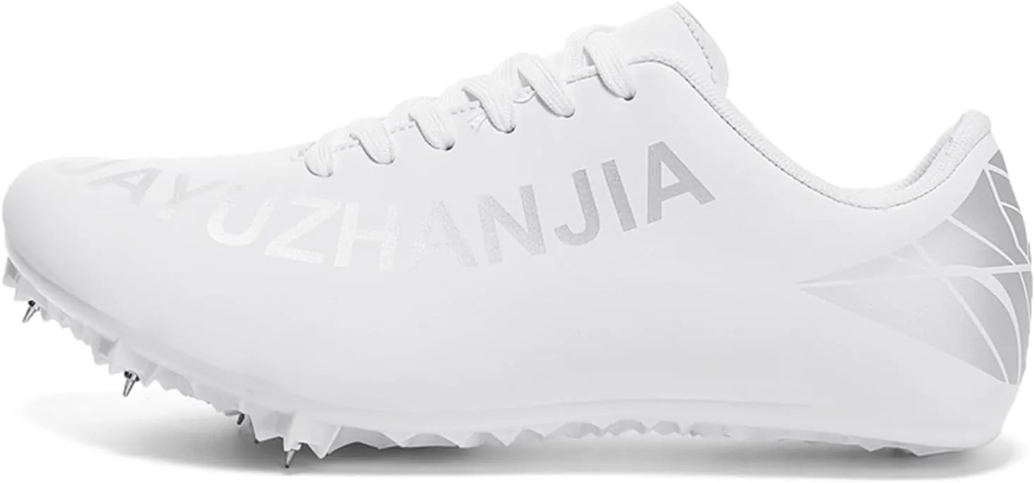 ONAIC Mens Track and Field Shoes Boys Girls Teenagers 8 Spikes Sneakers Race Jumping Running Training Shoes Professional Sprint Sport Shoes