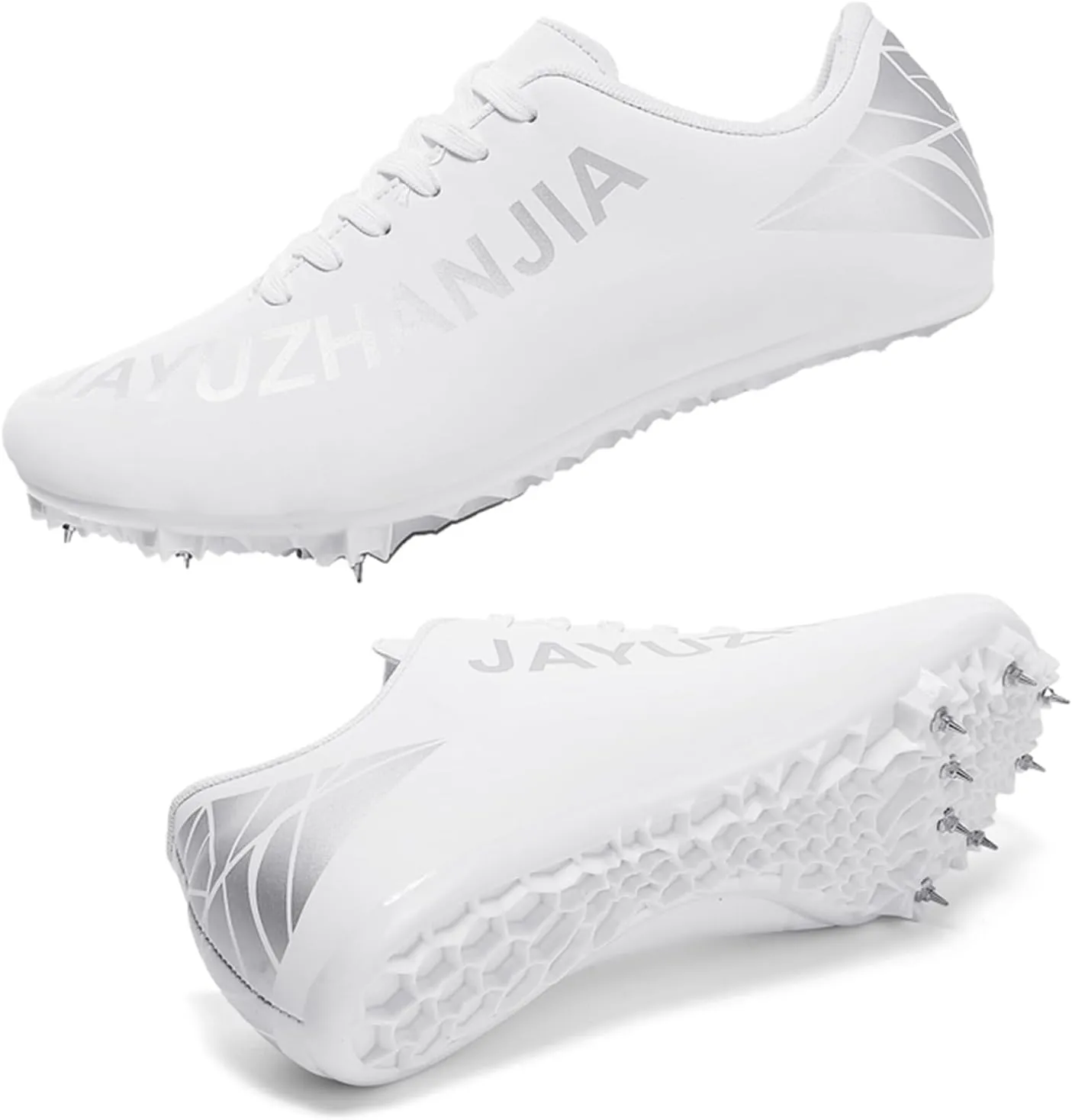 ONAIC Mens Track and Field Shoes Boys Girls Teenagers 8 Spikes Sneakers Race Jumping Running Training Shoes Professional Sprint Sport Shoes