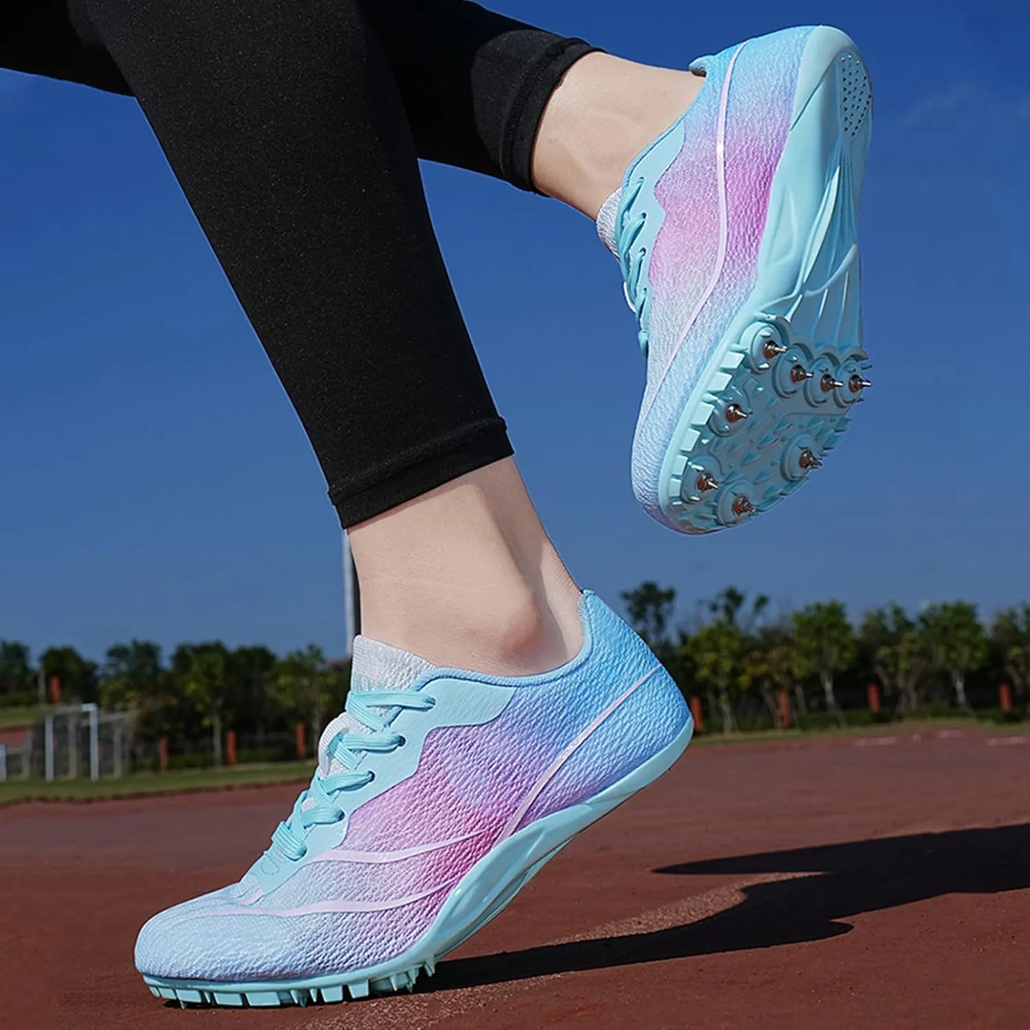 ONAIC Track and Field Spikes Shoes Men Women Youth Boys Girls Racing Jumping Sprint Sneakers Lightweight Non-Slip Training Competition Running Shoes