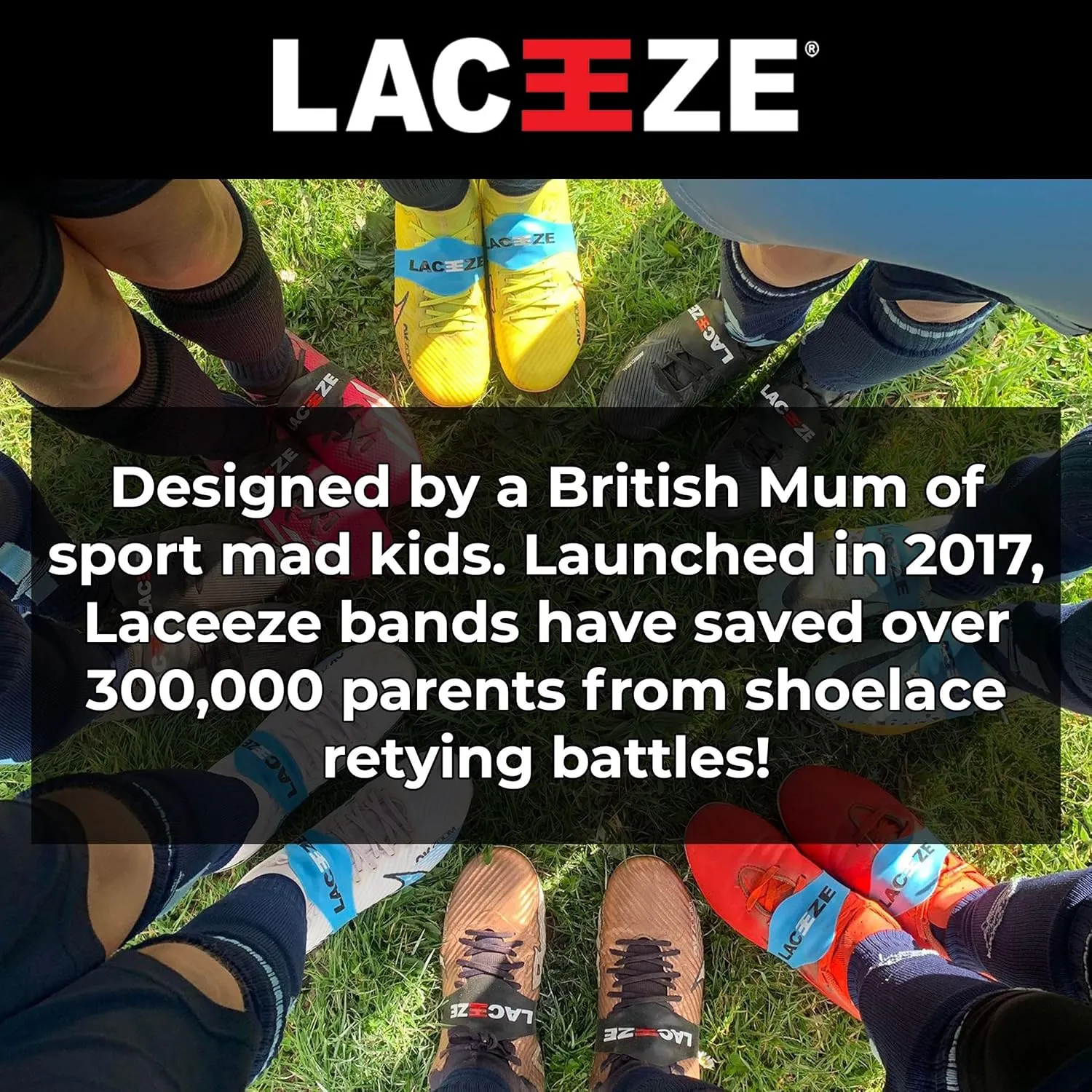 Original Bands Fits shoe size 1-7 USA keeps laces tied during sport, soccer, rugby, field hockey