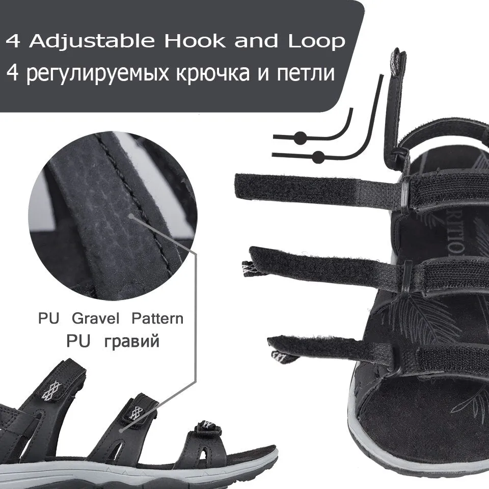 Original GRITION Women Sandals Summer 2020 Flat Casual Sturdy Comfortable Sandals Ourdoor Beach Ladies Wear-Risistant Shoes Plus Size 41