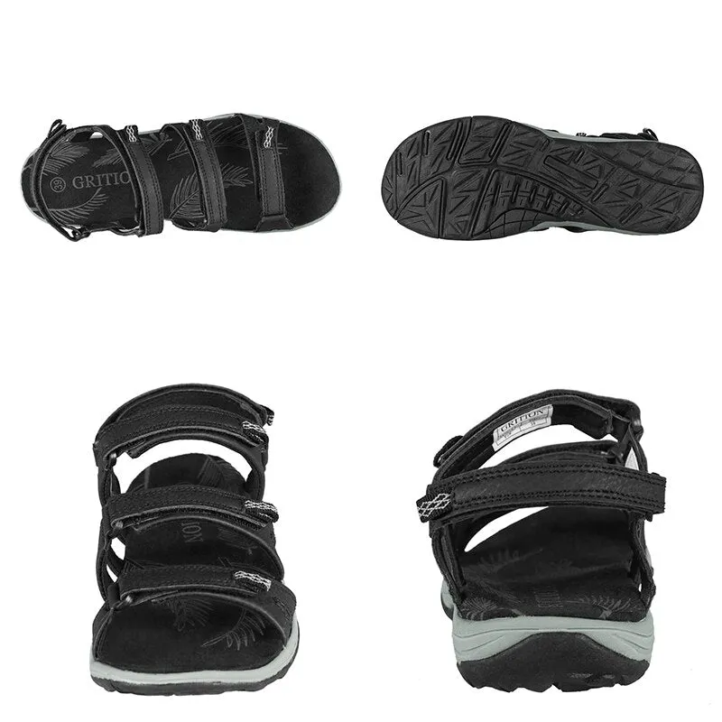 Original GRITION Women Sandals Summer 2020 Flat Casual Sturdy Comfortable Sandals Ourdoor Beach Ladies Wear-Risistant Shoes Plus Size 41