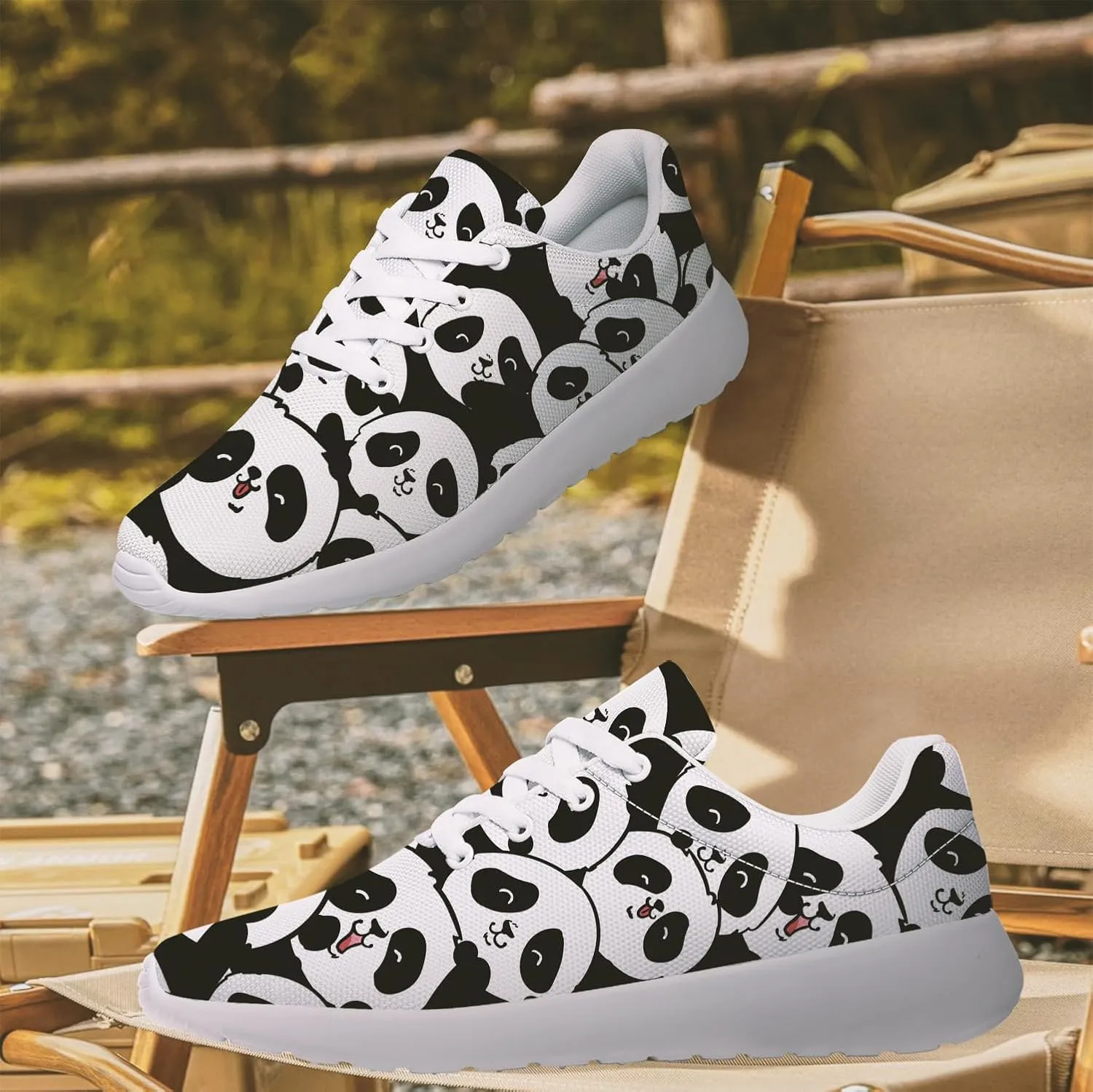 Panda Sneakers for Women Men Tennis Shoes Walking Sneakers Panda Gifts for Women Men