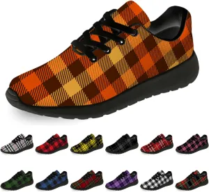 Plaid Shoes for Women Men Running Shoes Lightweight Walking Tennis Sneakers Jogging Shoes Gifts