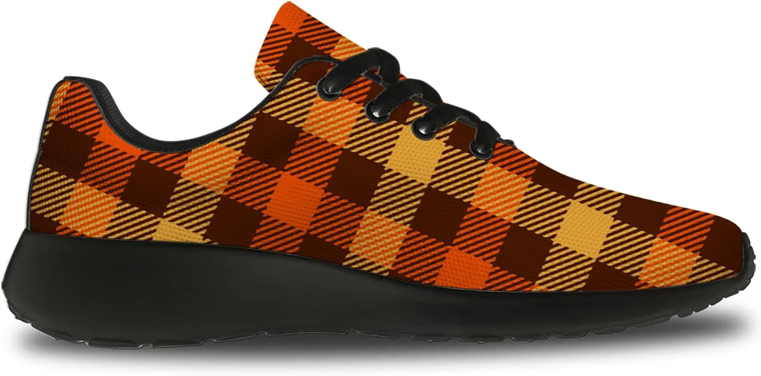 Plaid Shoes for Women Men Running Shoes Lightweight Walking Tennis Sneakers Jogging Shoes Gifts