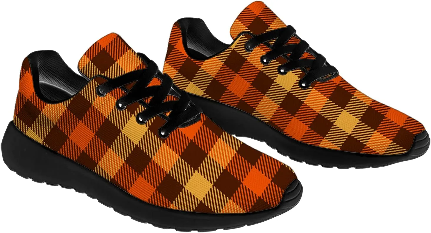 Plaid Shoes for Women Men Running Shoes Lightweight Walking Tennis Sneakers Jogging Shoes Gifts