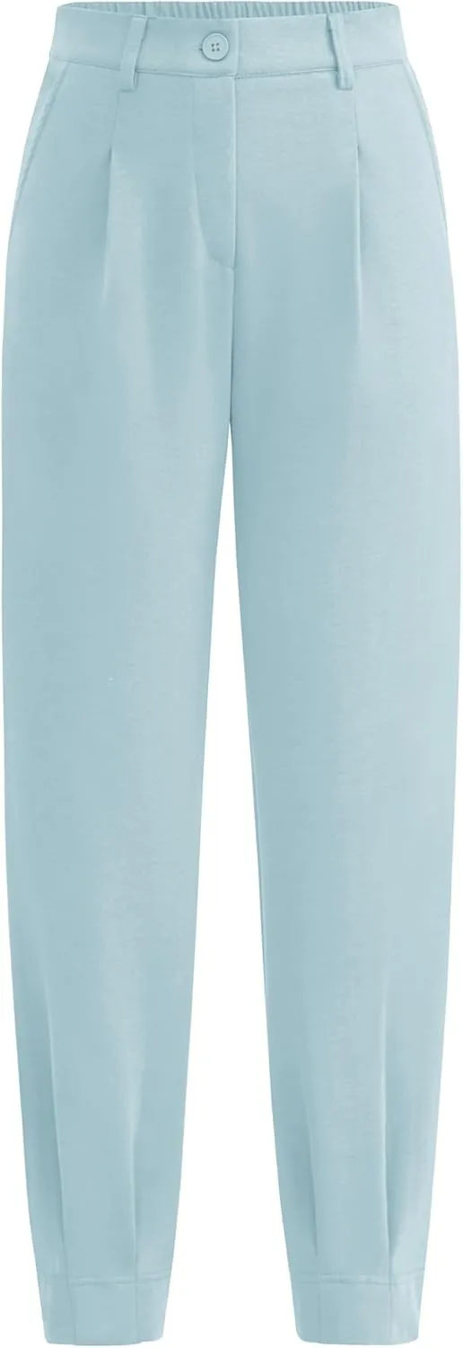PRETTYGARDEN Women's High Waisted Pants Dressy Casual Ankle Length Work Office Trouser Slacks with Pockets