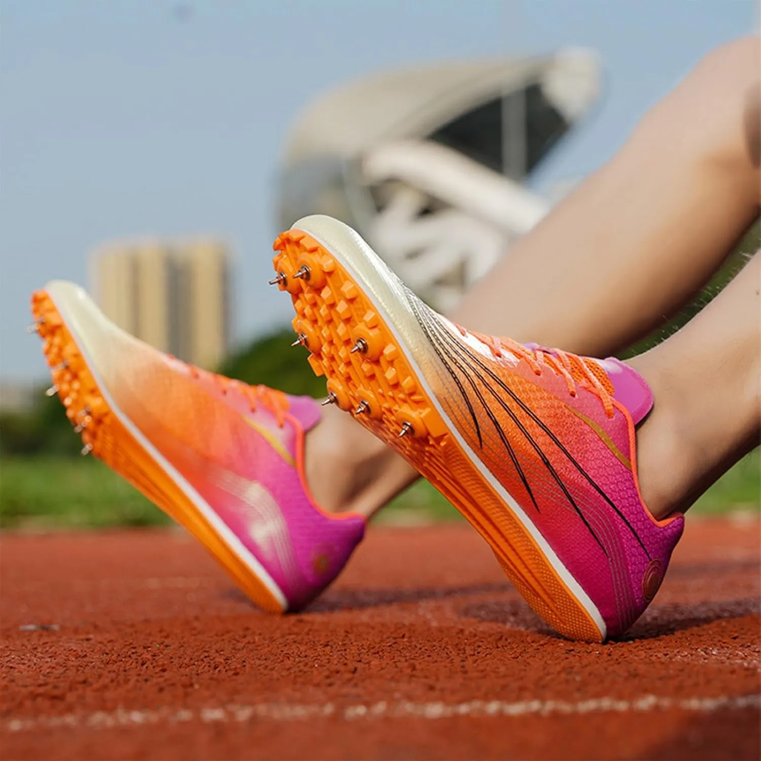 Professional Track and Field Shoes Men Women Spikes Sneakers Breathable Racing Jumping Sprint Running Training Shoes