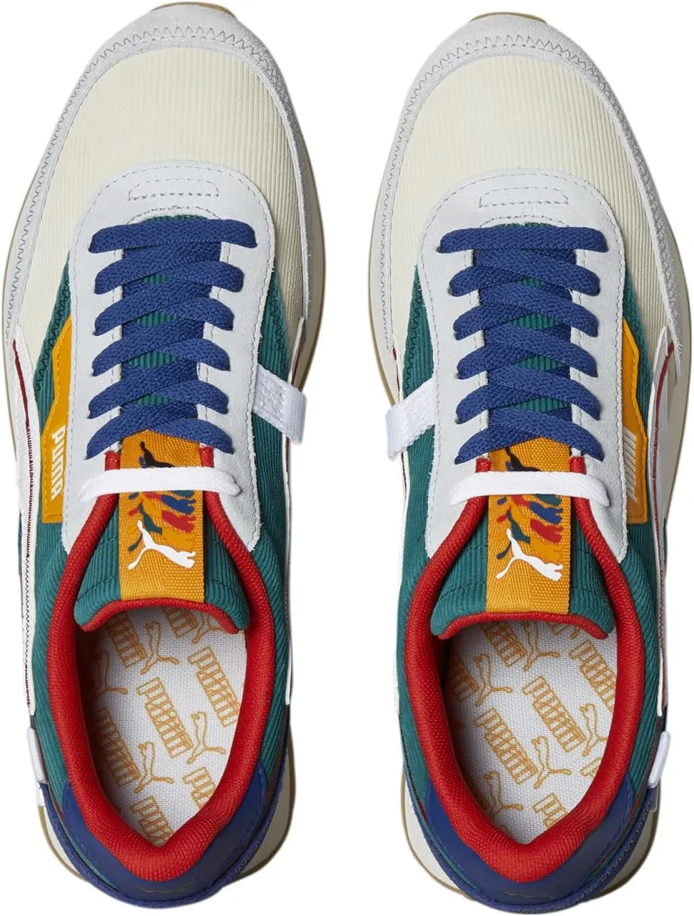Puma Mens Future Rider Nh Blue Lace Up Sneakers Shoes Casual - Blue, Green, Grey, Off White